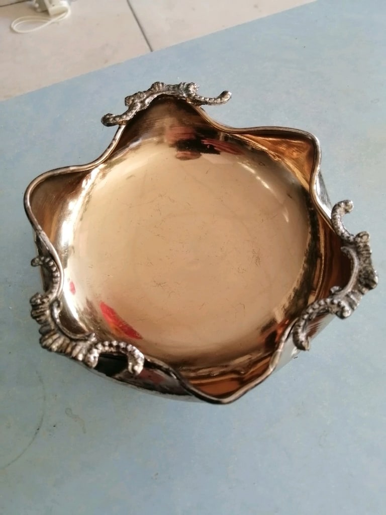 Gümüş Kaplama Vintage Kase - 8