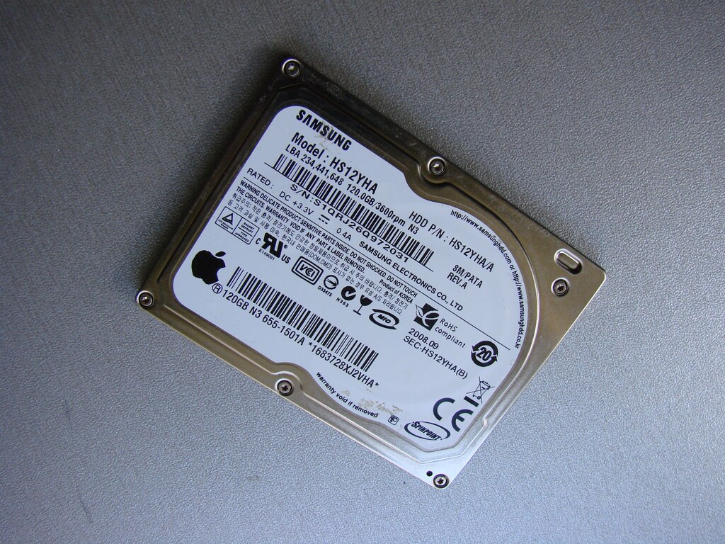 Apple 1,8 inç 120GB HDD HS12YHA
