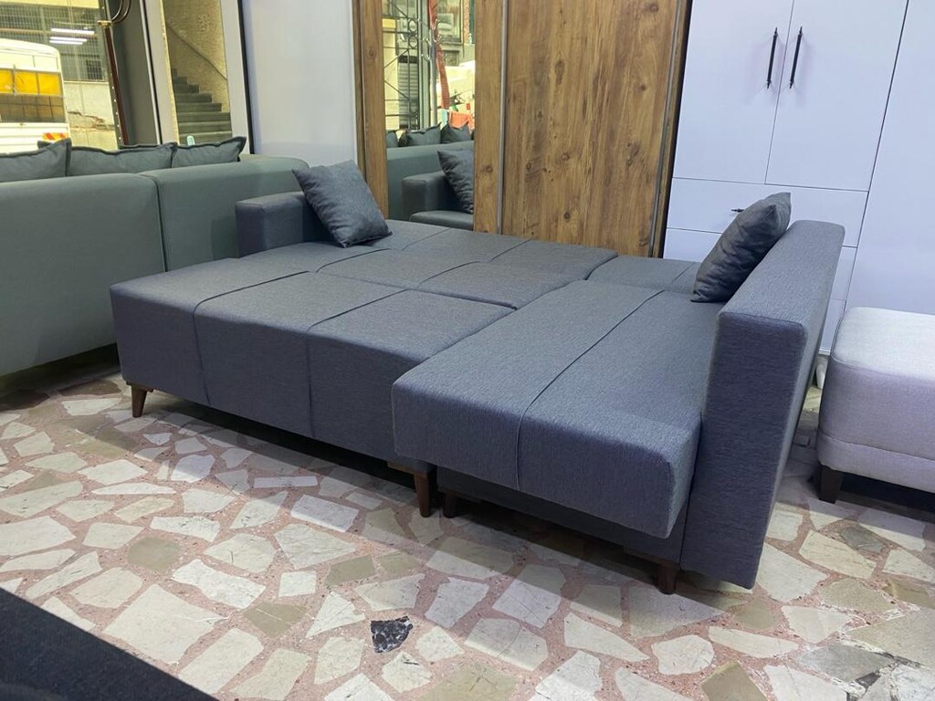 MODERN MİNİ KÖŞE L YATAKLI SANDIKLI - 4