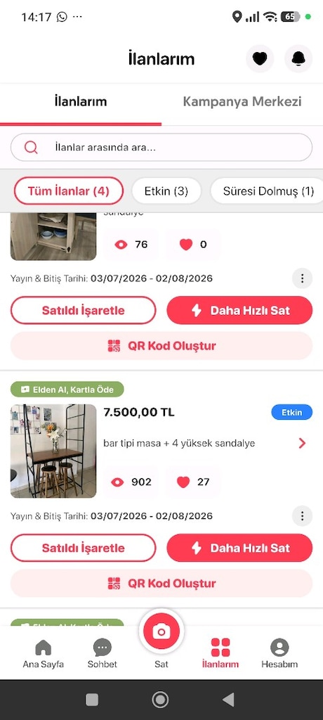 bar tipi masa + 4 yüksek sandalye - 2