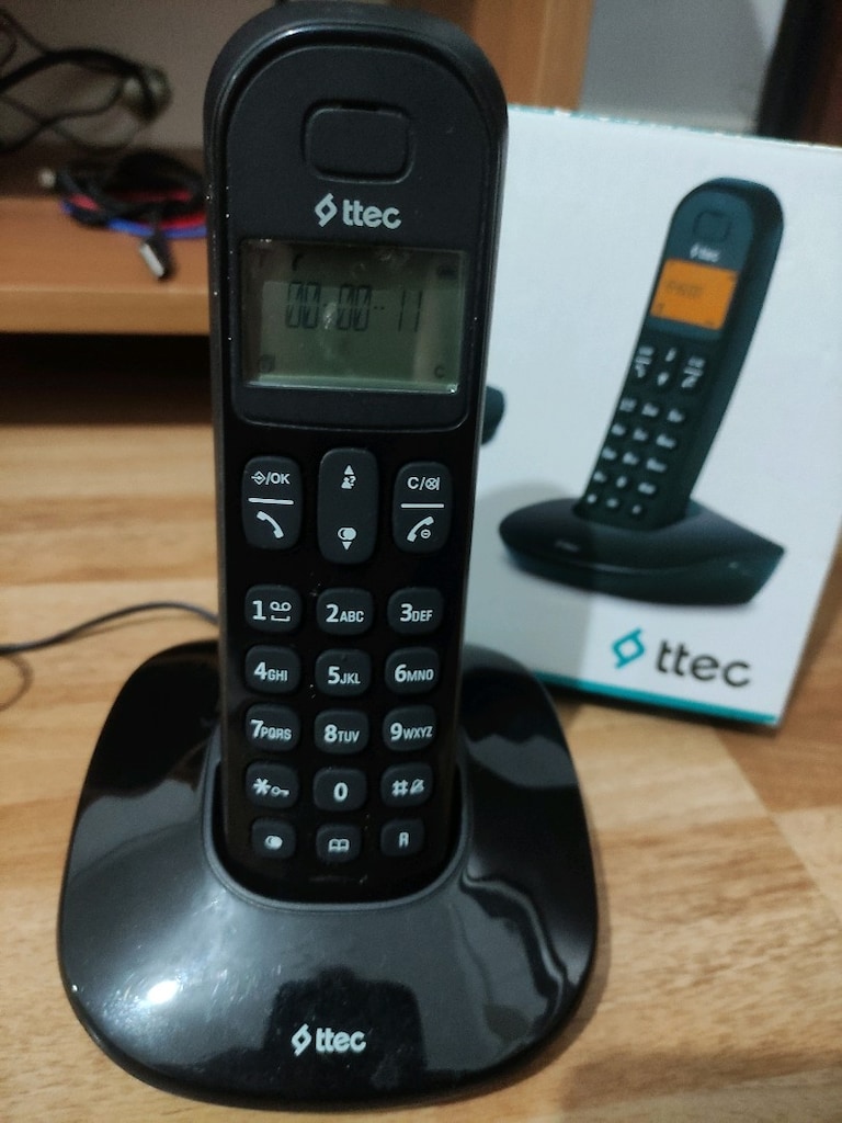 TELSİZ TELEFON TD180 TTEC TELEFON- (SİYAH) SIFIR KUTULU ( PİLSİZ ) - 4