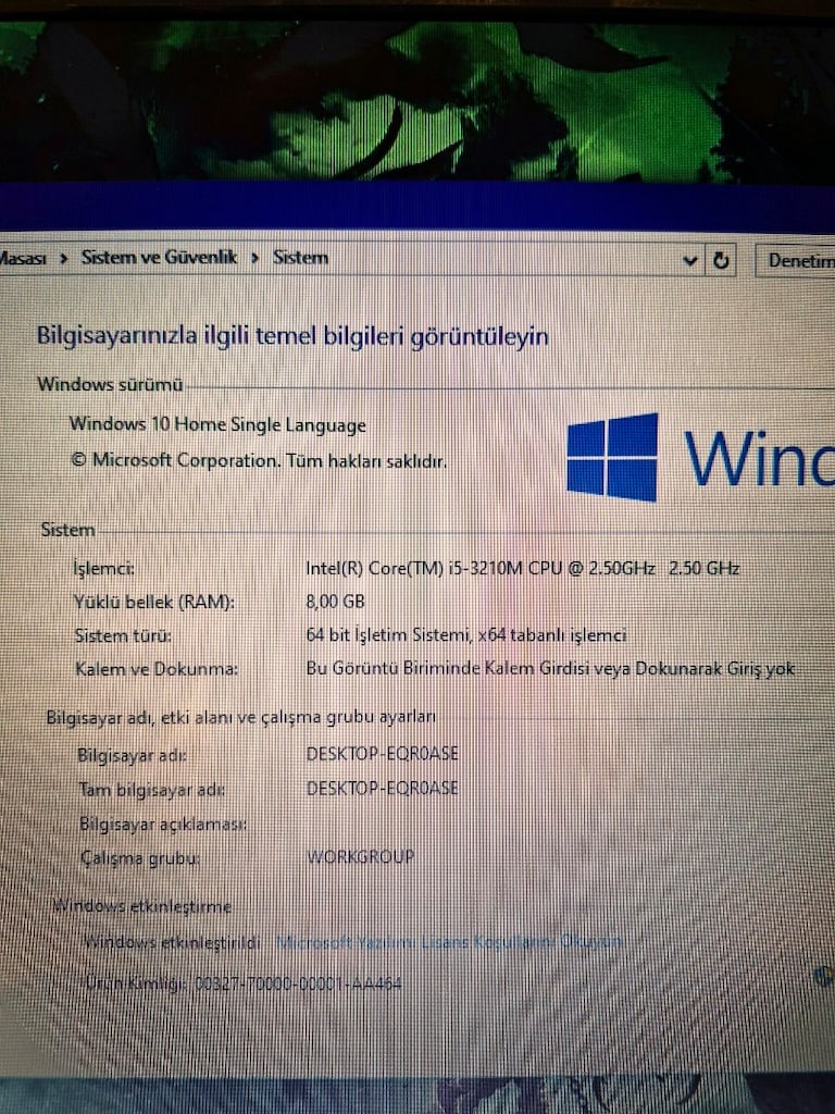 Laptop HP i5 İşlemci 240GB SSD 8GB Ram Pili Sağlam - 5