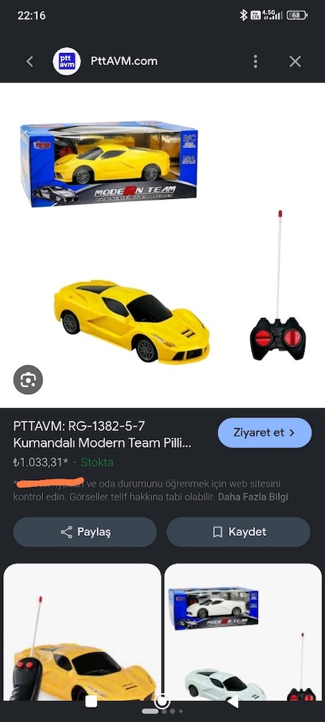 Kumandalı araba çalışıyor