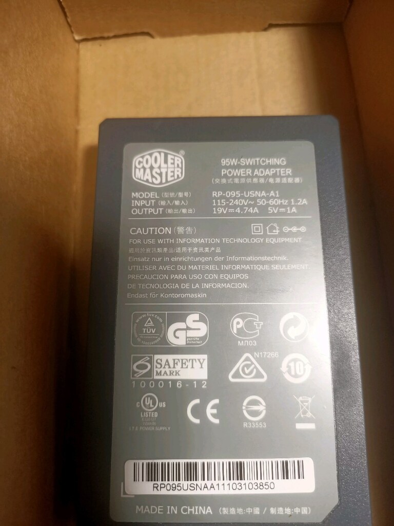 cooler master 19v 4.7a 5v 1A 95 w ust segment adaptör - 2