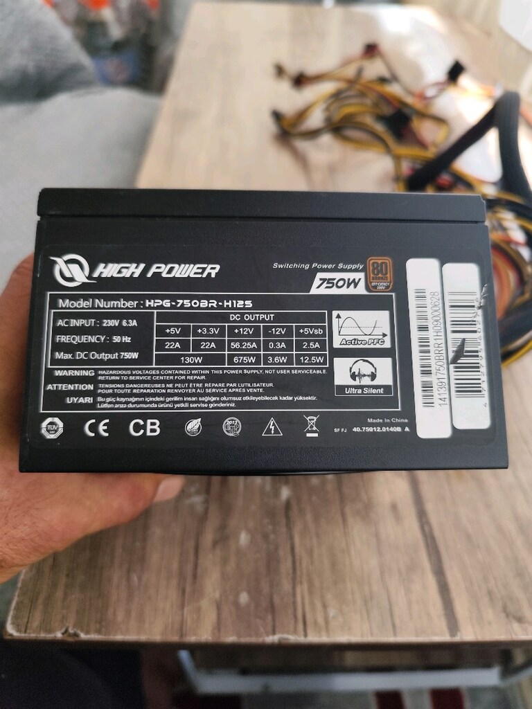 HİGH POWER 750WATT 80 BRONZ SERTİFİKALI PC POWER SUPPLY - 2