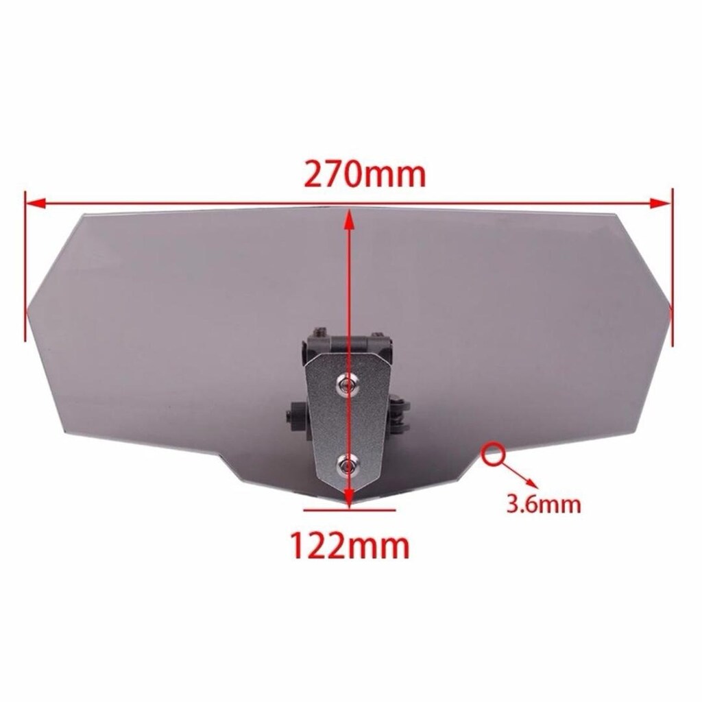 KNMASTER WD200 MOTOSİKLET ÖN CAM DEFLEKTÖR FÜME/ŞEFFAF - 7