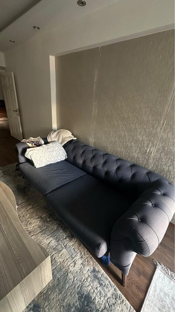 çestır koltuk takımı iki adet lacivert renk bir adette berjel krem - 2
