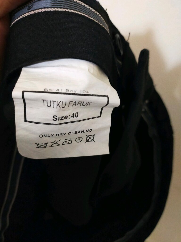 Tutku Faruk 40 Beden Siyah Kumaş Pantolon. - 2