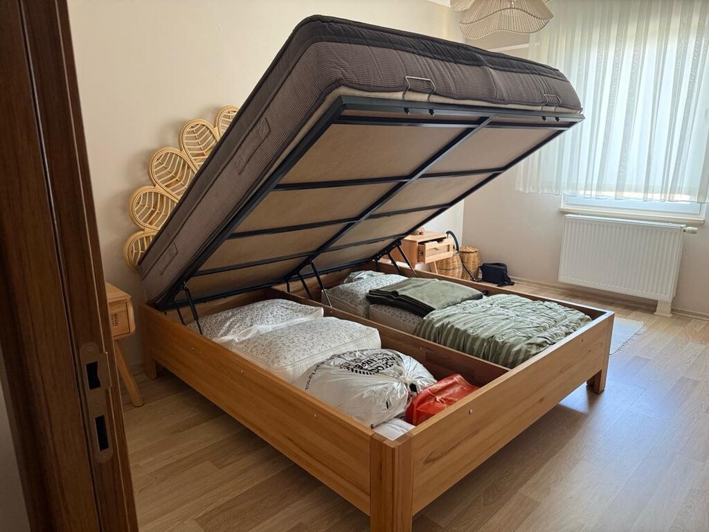 Ahşap Yatak Baza Başlık - 5