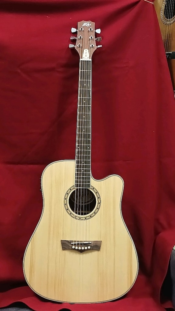PEAVEY Elektro Akustik Gitar(YARIM KASA Kasalı Katı Üst Kesim Woods