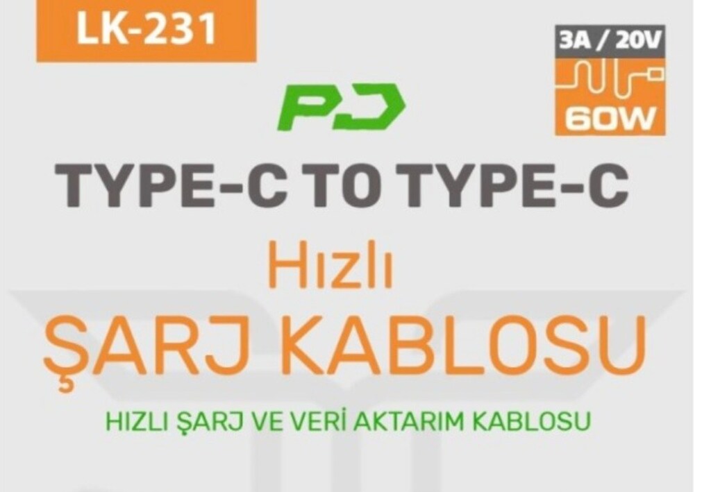 60w type-C to type-C şarj kablosu - 4