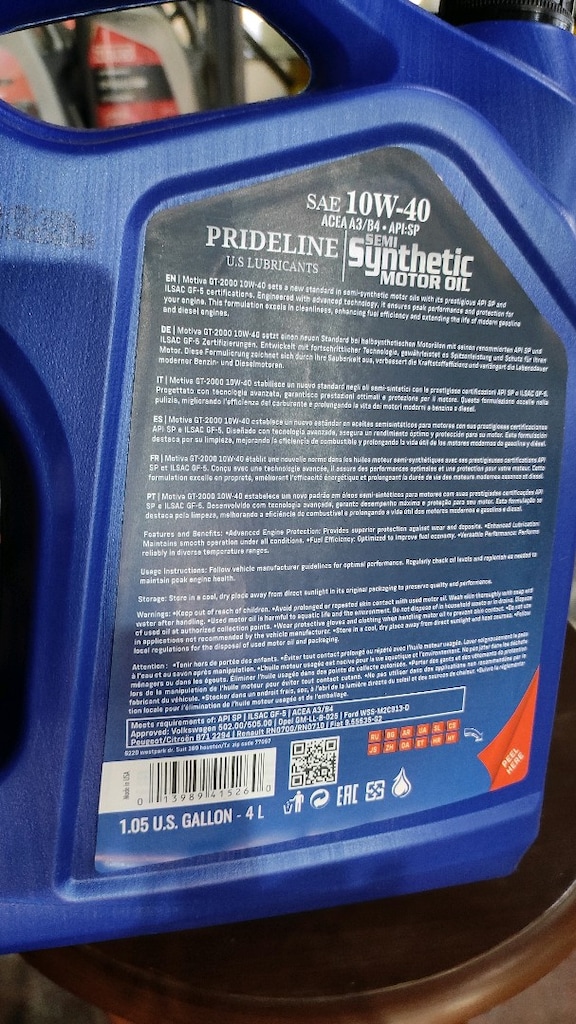 Prideline Motiva GT-2000 10W-40 Yarı Sentetik Motor Yağı (4 Litre) - 4