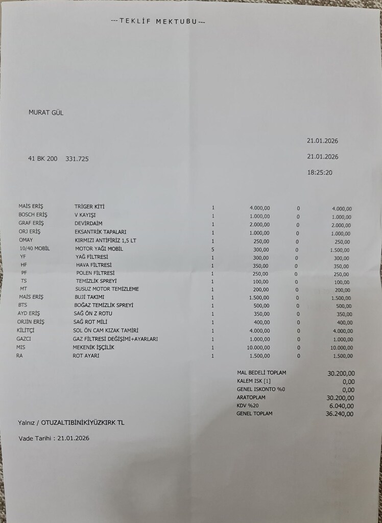 1.6 MOTOR AĞIR BAKIMLARI YAPILDI AÇIKLAMAYI OKUYUN - 13