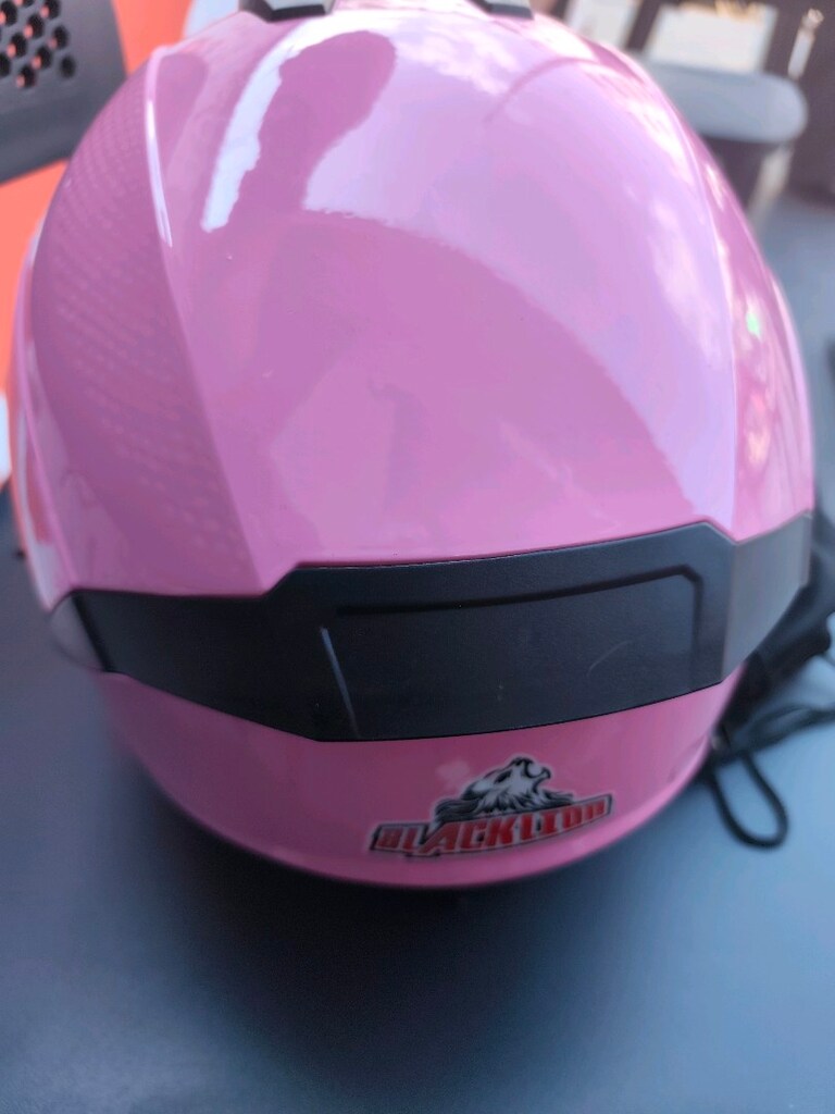 Pembe Motosiklet Kaskı - 3