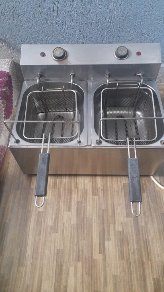 Çift Gözlü Sanayi Tipi Elektrikli Fritöz - Paslanmaz çelik - 3