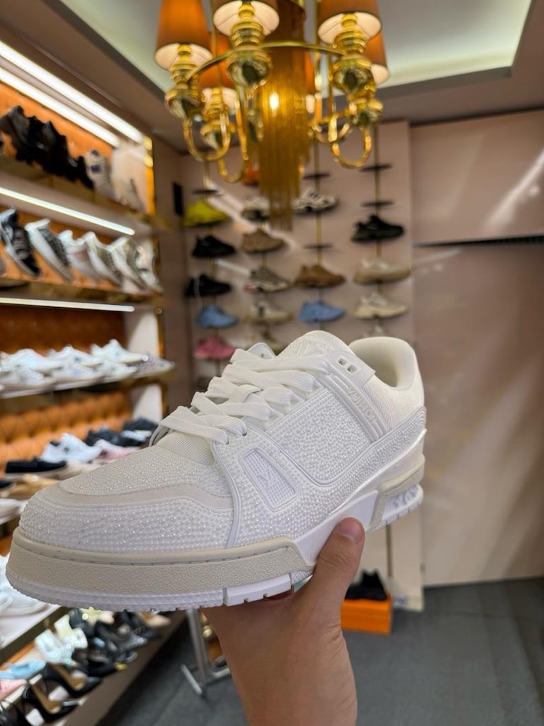 LV Trainer White Luxury Sneaker SIFIR 44 - 3