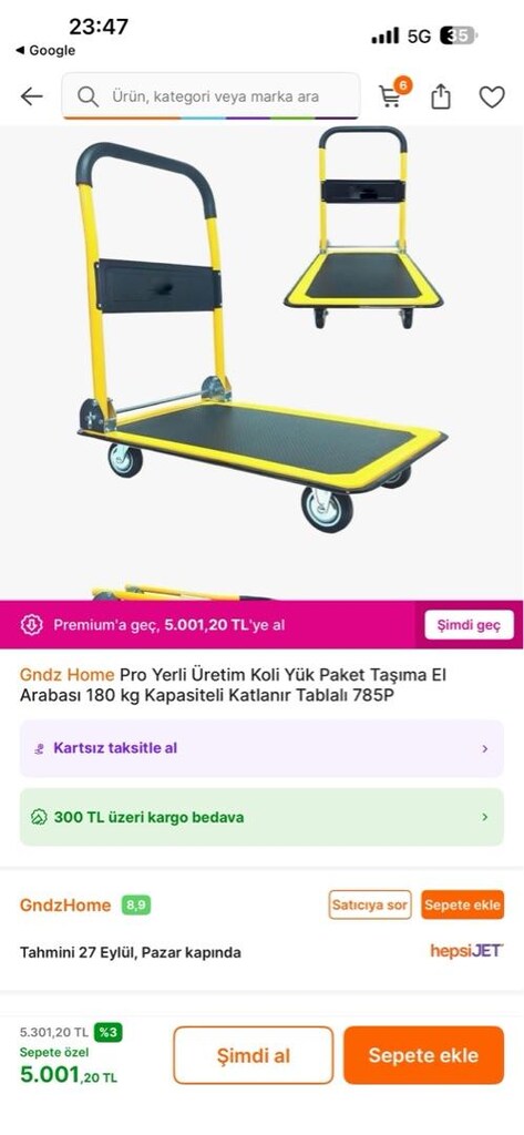 netlift marka taşıma taşıma arabası.saglam katlanabilir. - 6