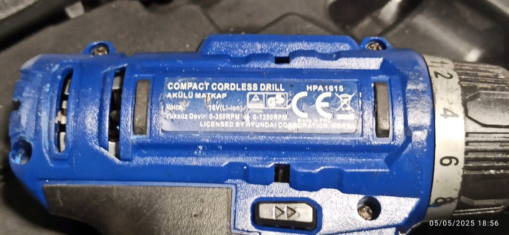 ORİJİNAL HYUNDAİ 16 VOLT ŞARJLI MATKAP - 10