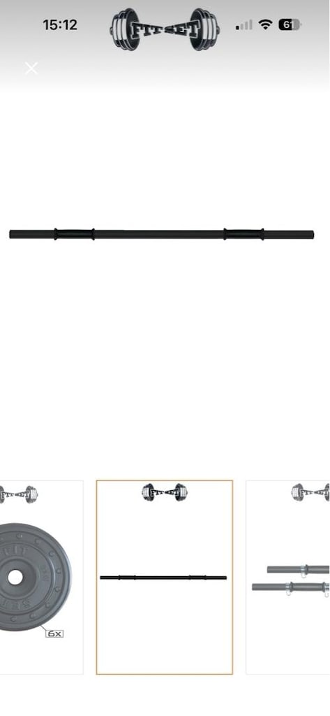 Fitset 108 kg Z Barlı Halter Seti Ve Dambıl Seti Ağırlık Fitness Seti - 5