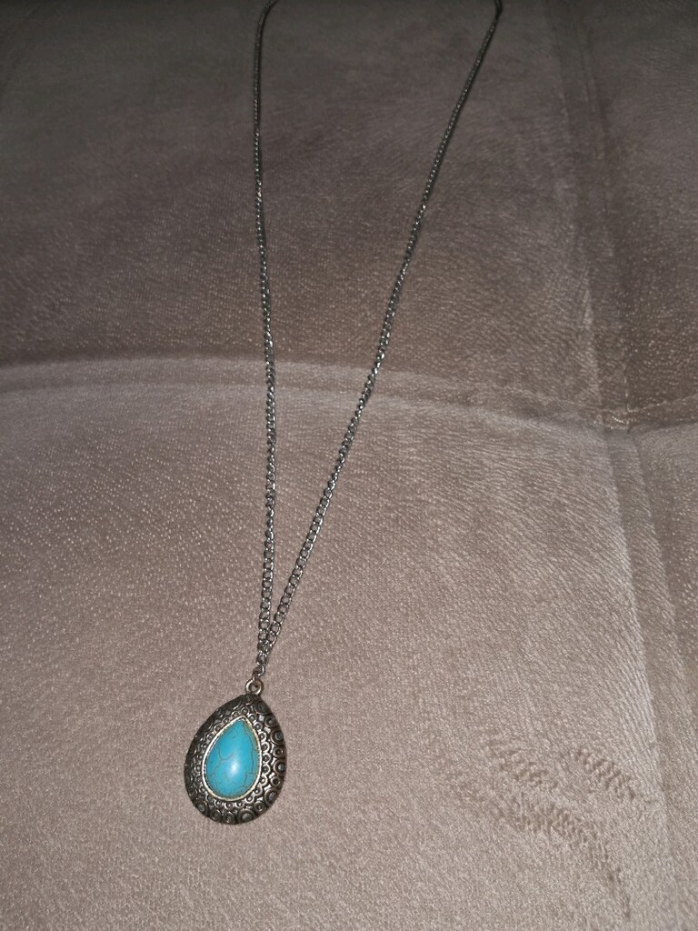 Mavi taşlı kolye - 5