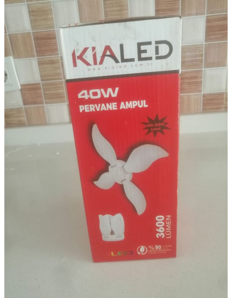 5 ADET KİALED 40W MANGO PERVANE LED AMPUL BEYAZ IŞIK 3600 - 6