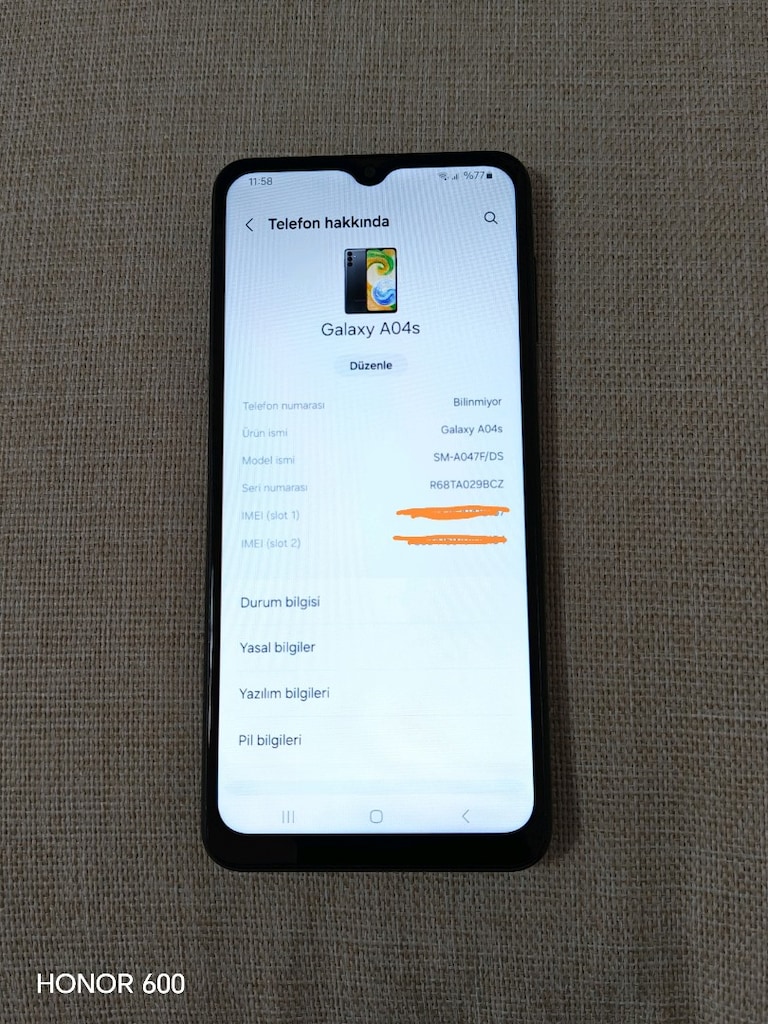 Samsung A04s 64 e 4 rem sorunsuz temiz Son 3500tl - 3