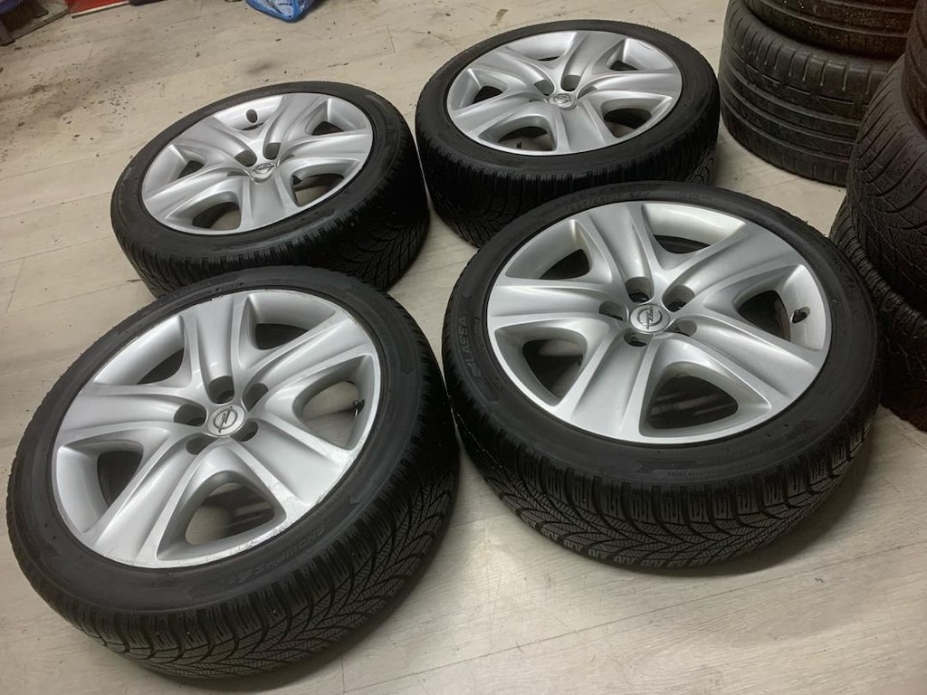17 inç 5x105 Opel orjinal teneke jant lastik takımı - 10