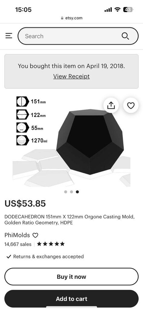 Dodecahedron epoksi beşgen kalıp - 7