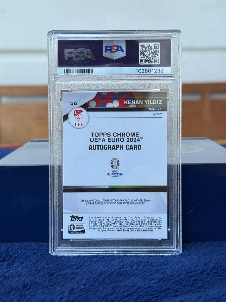 Kenan Yıldız Rookie RC AUTO İmzalı PSA 9 Topps Futbol Kartı - 2