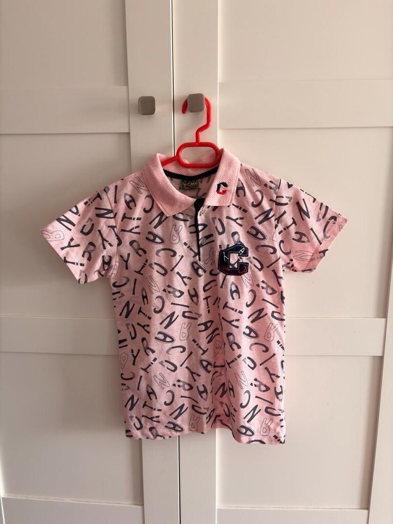 Pembe Erkek Çocuk Polo Yaka Tişört - 2