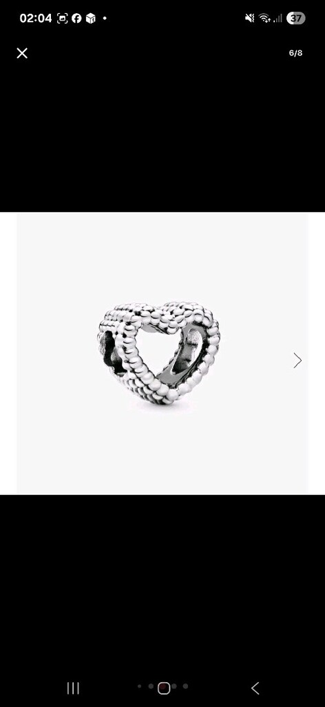 Pandora charm boncuklu kalp küresi