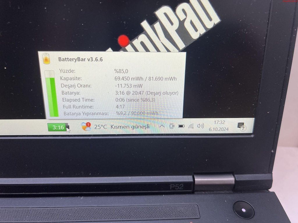 LENOVO THİNKPAD İ7 8. NESİL 32 GB RAM 512 M2SSD QUADRO P1000 - 4