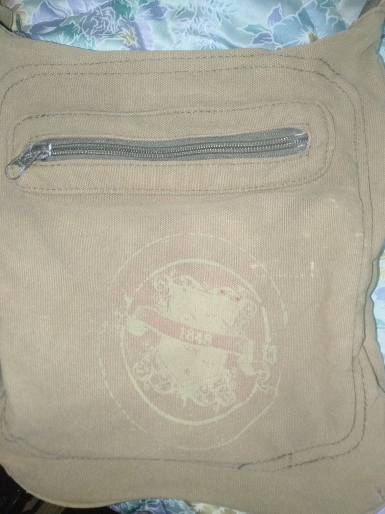 Old cotton cargo bez çanta unisex