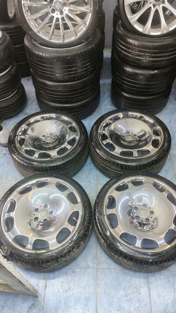 20 inç 5*112 krom Maybach jant lastik orjinal krom dur jant - 2