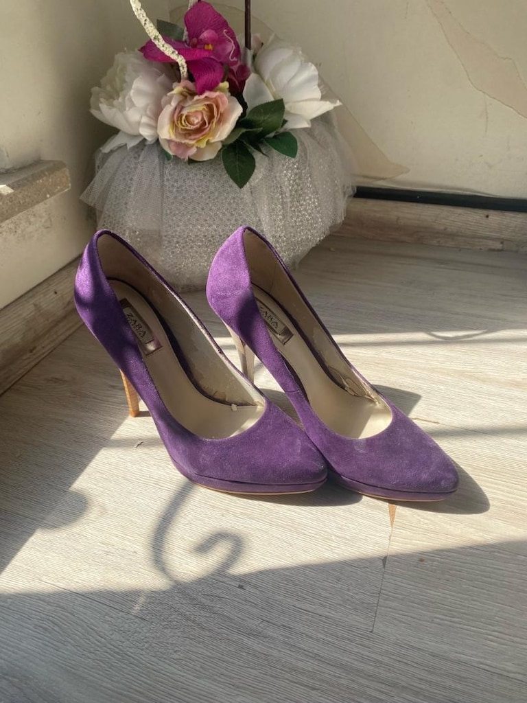 Mor Zara Stiletto Ayakkabı - 2