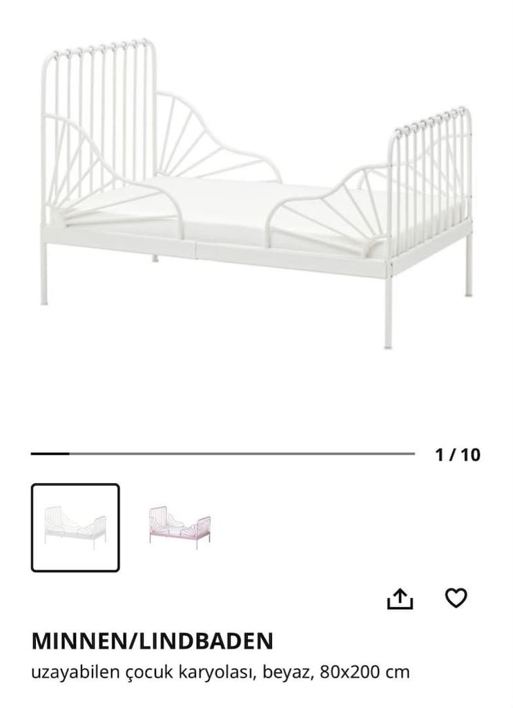 ikea çocuk karyolası ve yatağı - 6