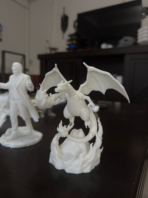 Charizard model 15 CM 3D 3 Boyutlu Anime Figür Beyaz / Her Türlü Figür