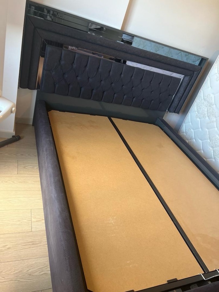 mdf luxury siyah aynalı yatak odası - 5