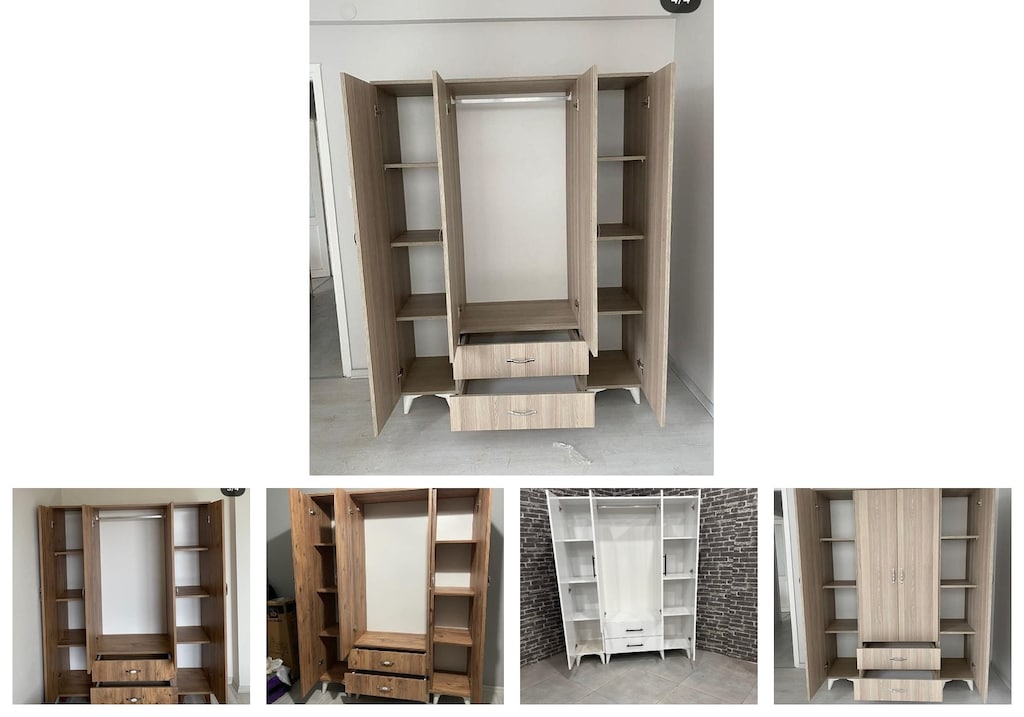 4 kapaklı elbise dolabı bplzshzvlj - 2