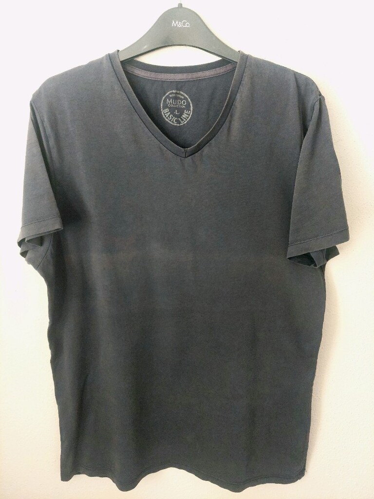 MUDO erkek antrasit V yaka tshirt