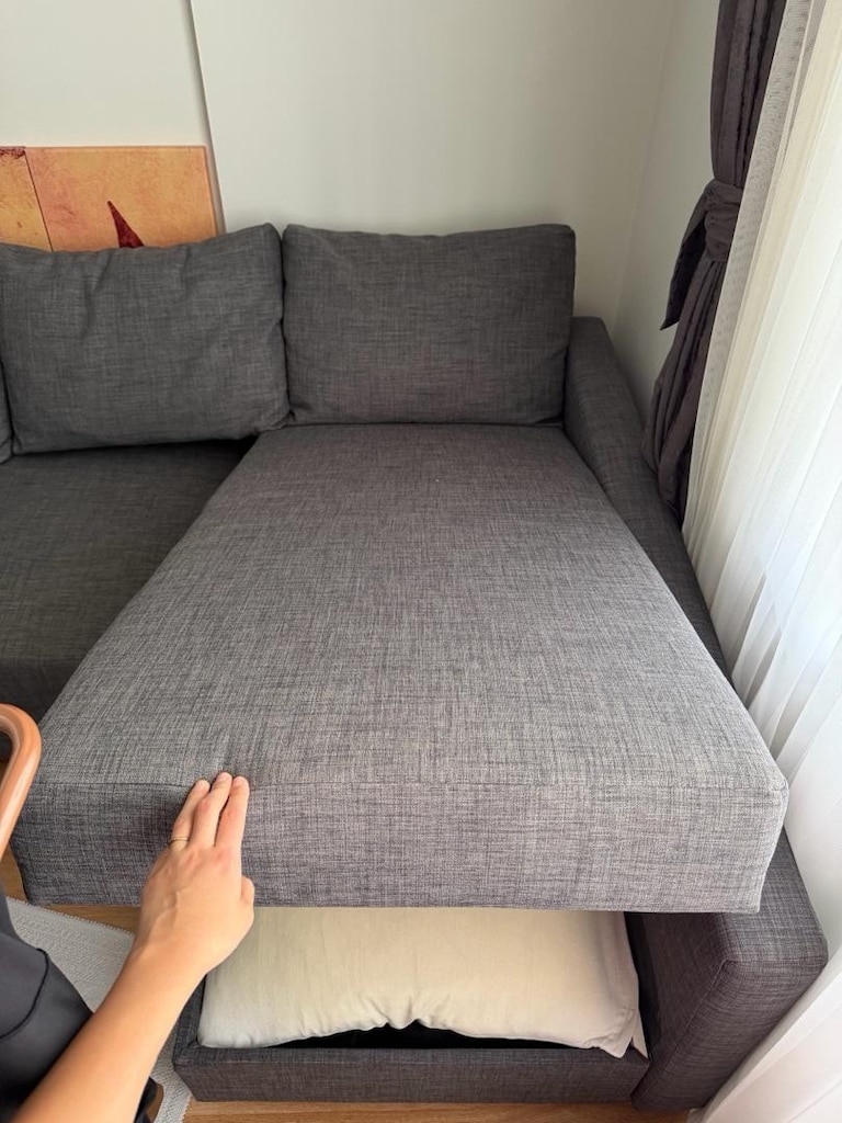 ikea köşe L koltuk yatak oluyor - 3