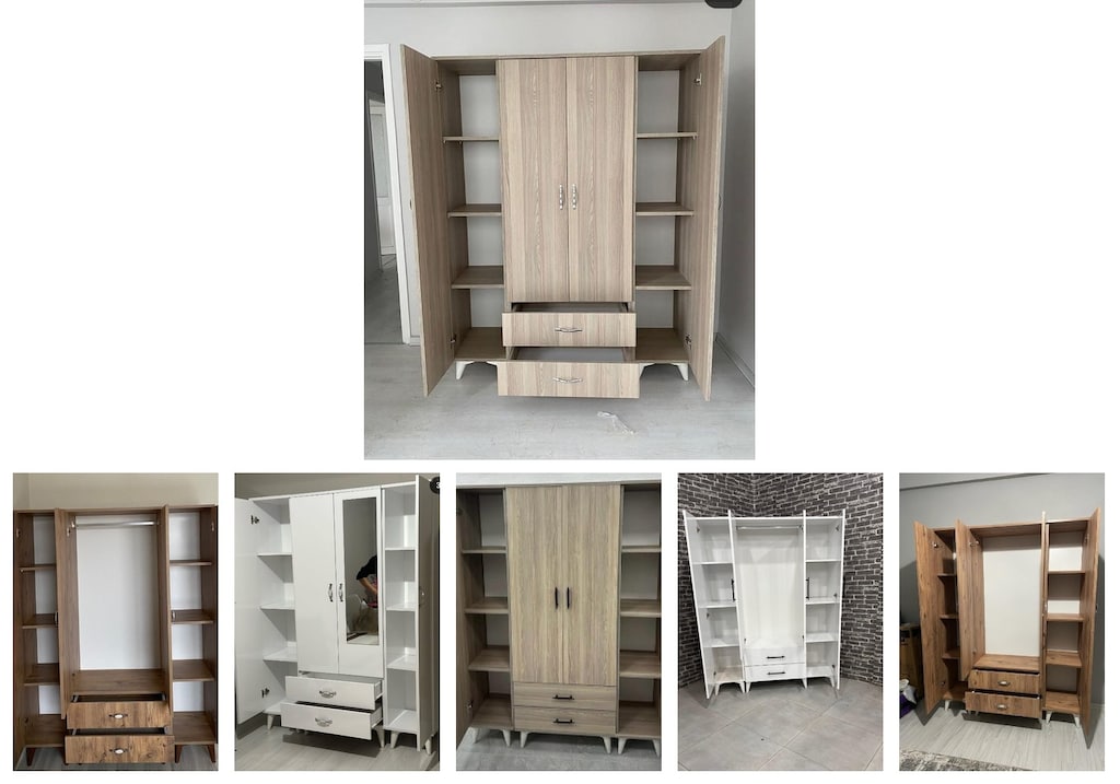 4 kapaklı elbise dolabı pekvhgpqql - 6