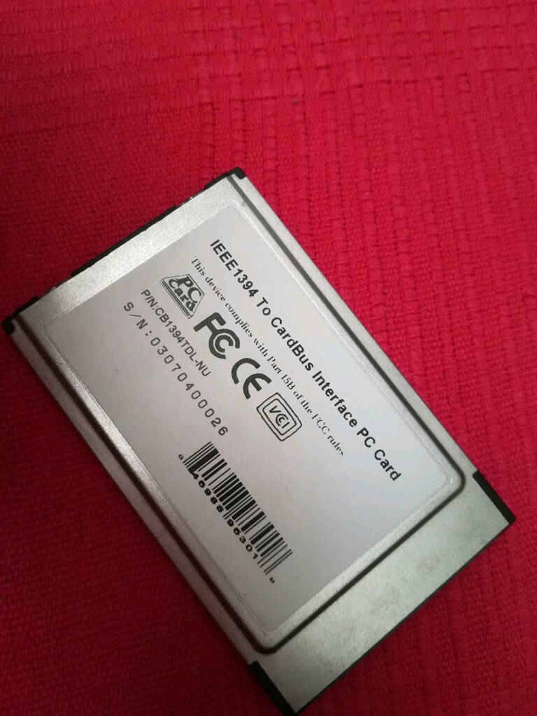 IEEE 1394 CardBus interface PC Card - 2