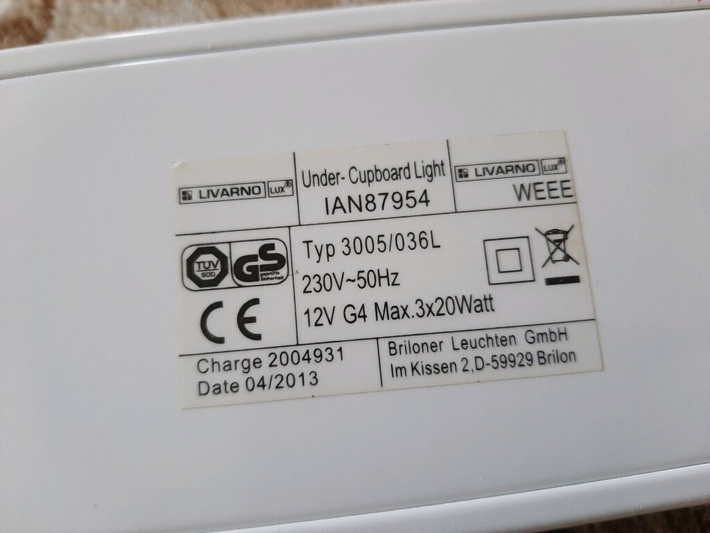 Livarno Lux Markalı 3lü Halojen Lamba Dolap Lamba Aydınlatma Sensörlü - 3