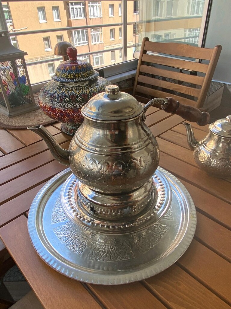 Kayseri'de özel el yapımı bakır çaydanlık seti 15 takım var - 6