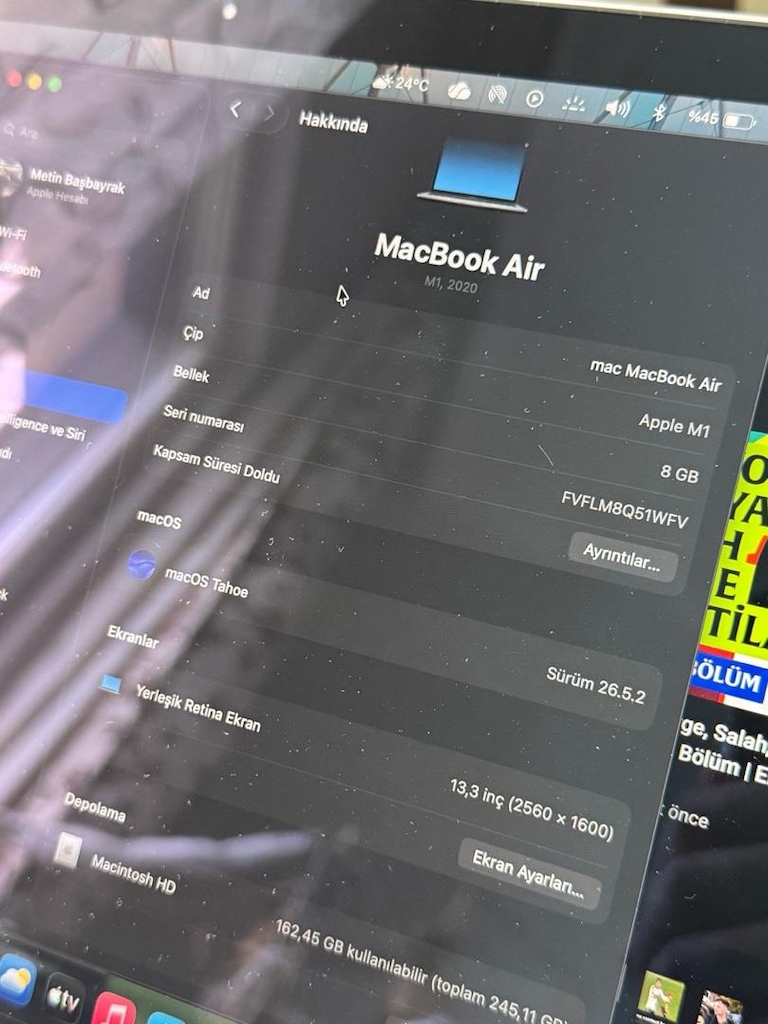 %92 PİL SAĞLIĞI AZ KULLANILMIŞ M1 MACBOOK - 6