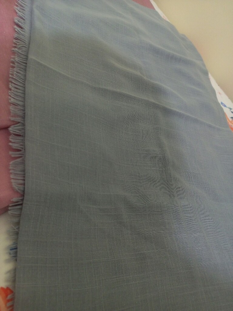 Pembe Pamuklu Şal / Pudra Simli Parlak Şal / Gri Pamuklu Şal - 4
