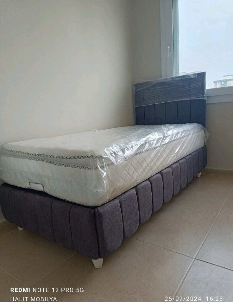 Tek kişilik baza Başlık petli yatak takım sandıklı baza - 2