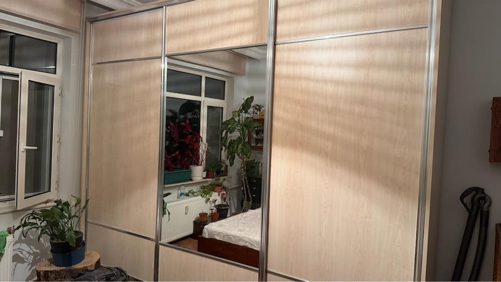 Özel Usta Yapımı MDF Ray Dolap | 318×260 cm | Aynalı | Çok Temiz