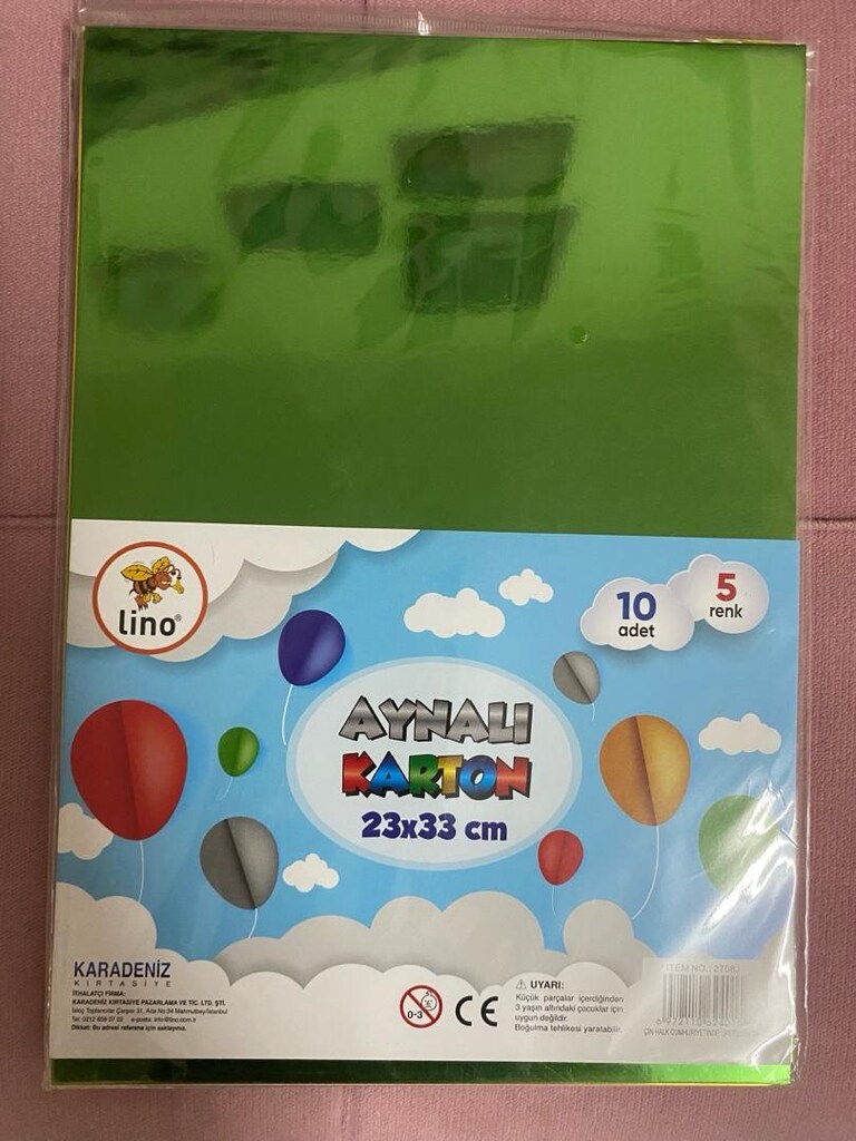 AYNALI KARTON 25x35 5 RENK 10 ADET - 3
